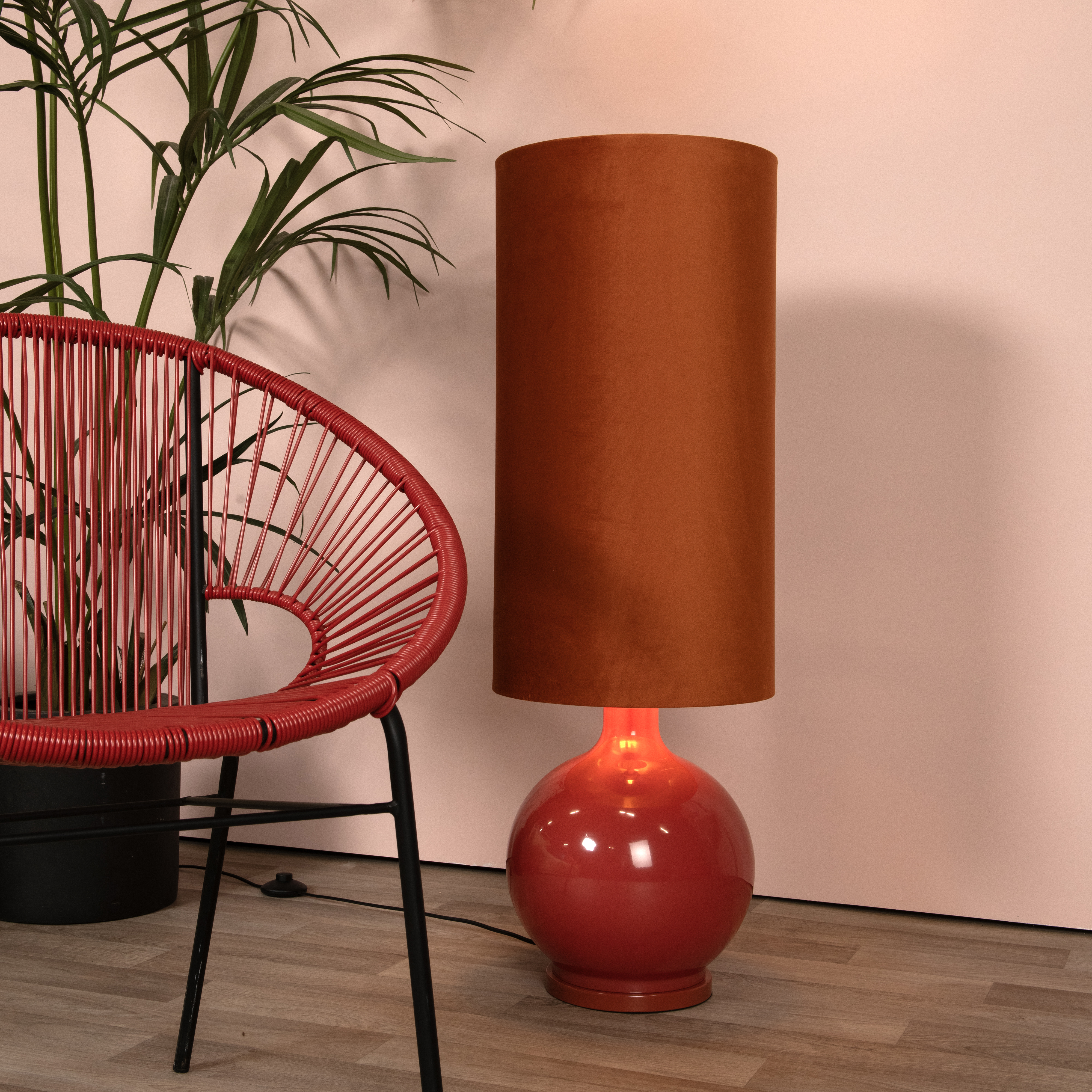 Lucide ESTERAD - Floor lamp - Ø 34 cm - 1xE27 - Orange